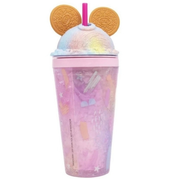 Tumbler Cookie Ears Cold Cup w/ Lid and Straw Double Wall Magic Cold Cup Gift - Picture 7 of 14